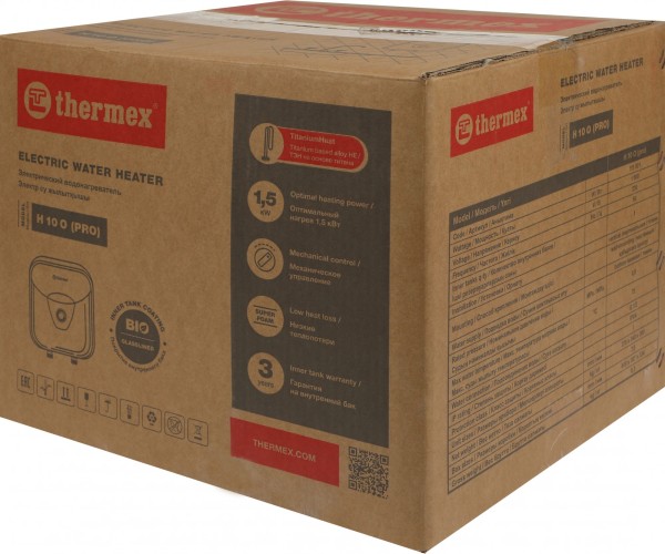 Водонагреватель Thermex H 10 O (pro) 1.5кВт 10л электрический настенный/белый