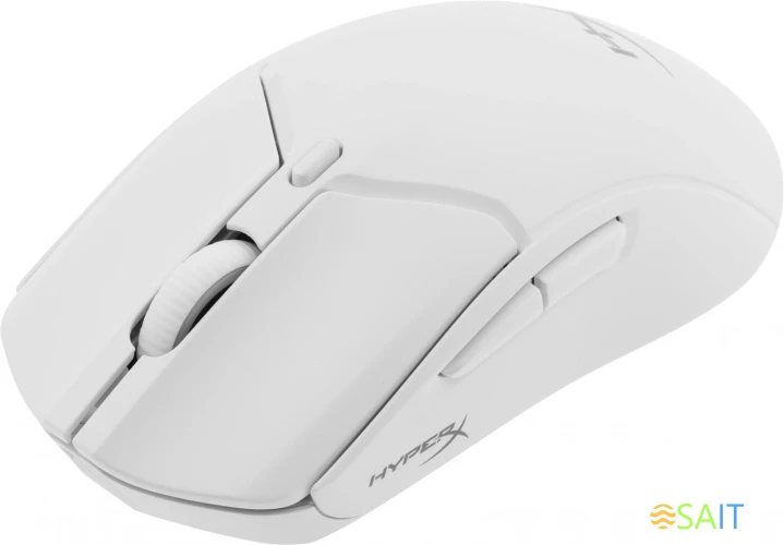 Мышь HyperX Haste 2 белый оптическая 26000dpi беспров. BT/Radio USB 5but (6N0A9AA)