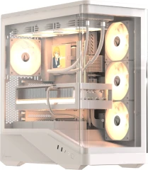 Корпус Formula Crystal U9 белый без БП ATX 9x120mm 3x140mm 2xUSB3.0 audio bott PSU