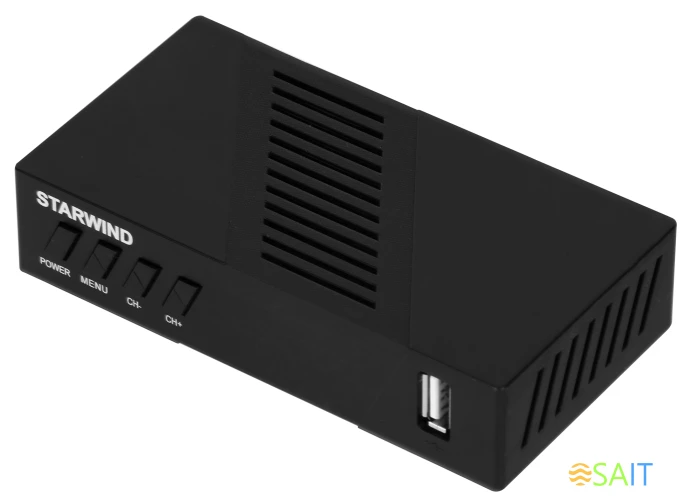 Ресивер DVB-T2 Starwind CT-140 черный