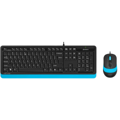 Клавиатура + мышь A4Tech Fstyler F1010 клав:черный/синий мышь:черный/синий USB Multimedia (F1010 BLU A4Tech F1010 BLUE