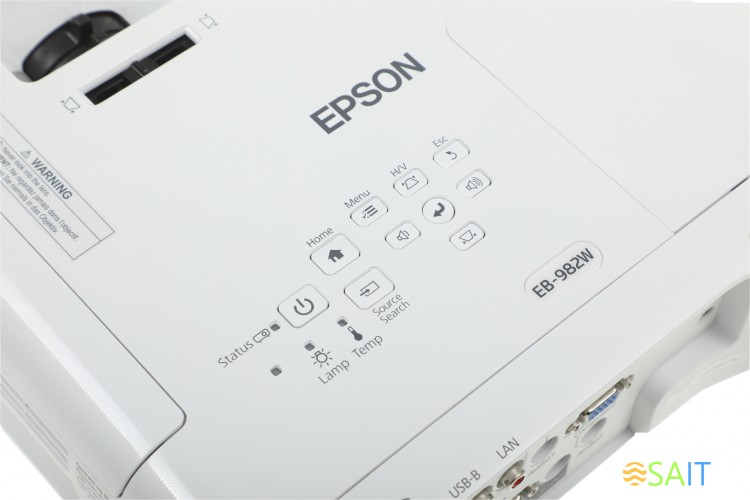 Проектор Epson EB-982W 3LCD 4200Lm (1280x800) 16000:1 ресурс лампы:6500часов 1xUSB typeA 1xUSB typeB 2xHDMI 3.1кг