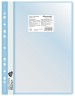 Папка-скоросшиватель Silwerhof A4 прозрач.верх.лист 30 вкладышей боков.перф. полипропилен голубой
