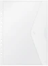 Конверт на кнопке Бюрократ -PK880CLEAR/1 A4 с перфорац. по длинной стороне пластик 0.18мм прозрачный