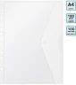 Конверт на кнопке Бюрократ -PK880CLEAR/1 A4 с перфорац. по длинной стороне пластик 0.18мм прозрачный