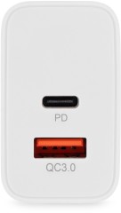 Сетевое зар./устр. Digma DGW3D 30W 3A (PD+QC) USB-C/USB-A универсальное белый (DGW3D0F110WH)