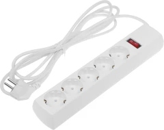 Сетевой фильтр Юнивольт 00-00000390 3м (5 розеток) белый (коробка)