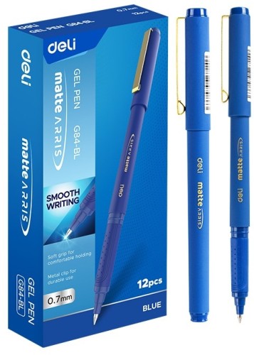 Ручка гелев. Deli Arris Matte EG84-BL синий d=0.7мм син. черн. 1стерж.