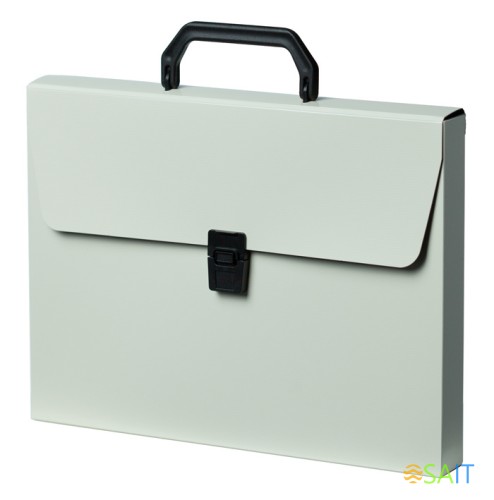 Портфель Бюрократ DeLuxe DLPP01MILK 1 отдел. A4 пластик 0.7мм молочный