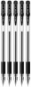 Набор ручек гелев. Deli 6605-BK прозрачный/черный черн. черн. блистер (5шт) линия 0.5мм резин. манжета