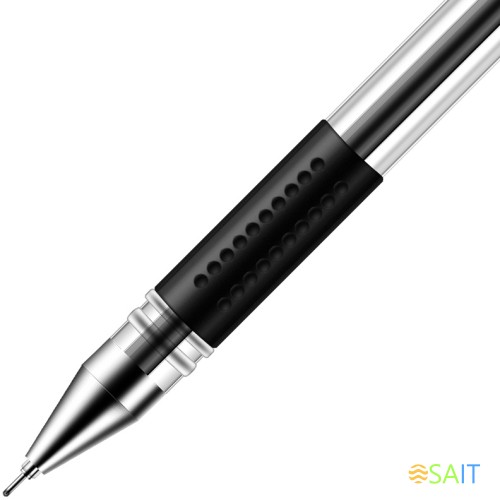 Набор ручек гелев. Deli 6605-BK прозрачный/черный черн. черн. блистер (5шт) линия 0.5мм резин. манжета