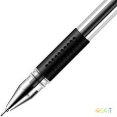 Набор ручек гелев. Deli 6605-BK прозрачный/черный черн. черн. блистер (5шт) линия 0.5мм резин. манжета