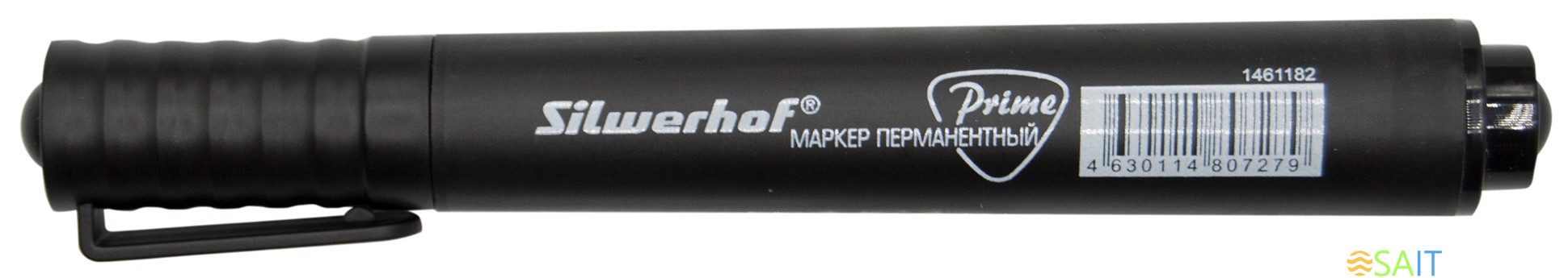 Маркер перманентный Silwerhof Prime скошенный пиш. наконечник 2-5мм черный картон