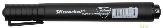 Маркер перманентный Silwerhof Prime скошенный пиш. наконечник 2-5мм черный картон