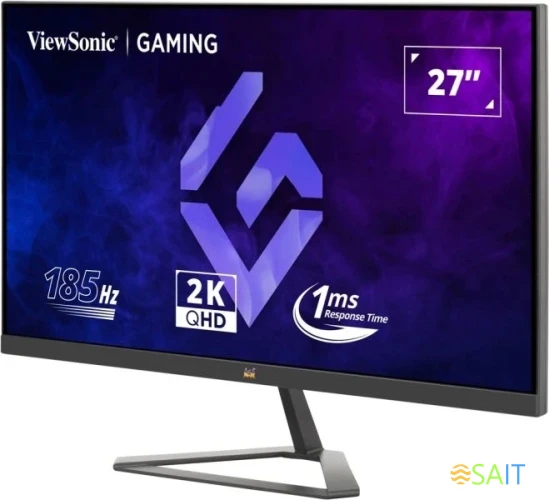 Монитор ViewSonic 27" VX2758A-2K-PRO черный IPS LED 16:9 HDMI M/M матовая 1000:1 250cd 170гр/160гр 2560x1440 185Hz FreeSync DP Quad HD 2K (1440p) 4.9кг