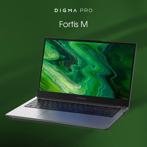 Ноутбук Digma Pro Fortis M Core i5 1235U 16Gb SSD512Gb Intel UHD Graphics 15.6" IPS FHD (1920x1080) Windows 11 Professional grey WiFi BT Cam 4250mAh (DN15P5-ADXW05)