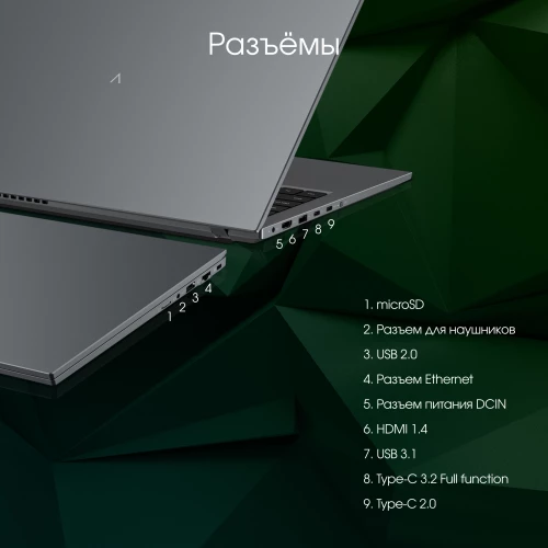 Ноутбук Digma Pro Fortis M Core i5 1235U 16Gb SSD512Gb Intel UHD Graphics 15.6" IPS FHD (1920x1080) Windows 11 Professional grey WiFi BT Cam 4250mAh (DN15P5-ADXW05)