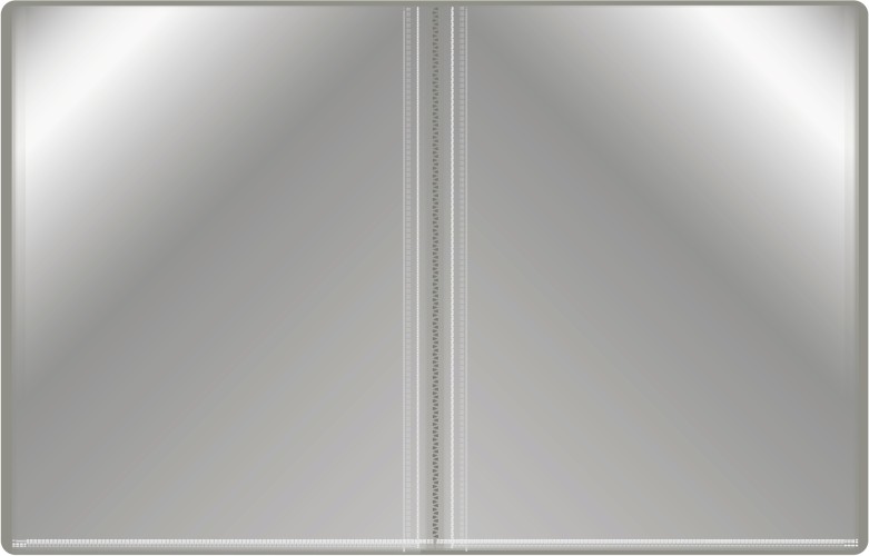 Папка с 30 прозр.вклад. Бюрократ -BPV30GREY A4 пластик 0.65мм торц.карм с бум. встав серый