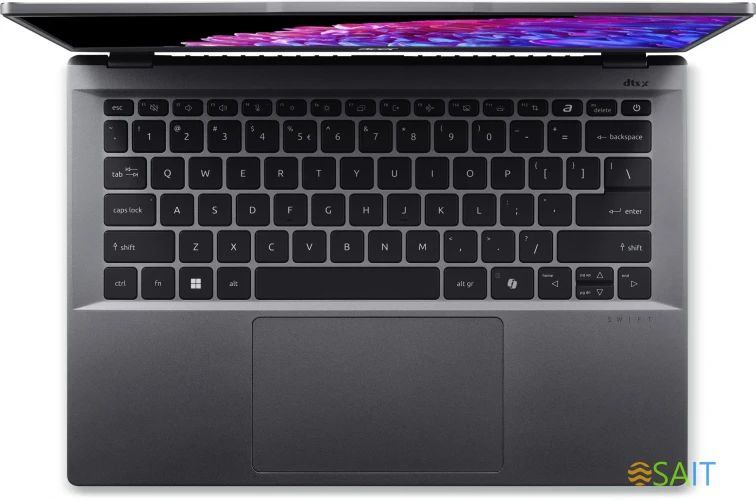 Ноутбук Acer Swift Go 14 SFG14-63-R8U9 Ryzen 5 8645HS 16Gb SSD1Tb AMD Radeon 14" OLED 2.8K (2880x1800) Windows 11 Home metall WiFi BT Cam (NX.KTSCD.002)