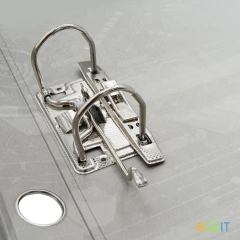 Папка-регистратор Silwerhof A4 75мм ПВХ/бумага синий мет.окант. сборная (упак.:2шт)