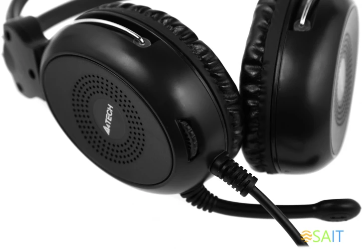 Наушники с микрофоном A4Tech HS-30 черный 2м мониторные оголовье