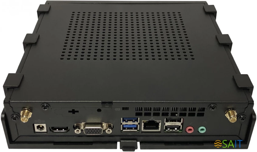 Неттоп IRU Office 310H4ATF slim Ryzen 5 PRO 5650GE (3.4) 16Gb SSD1Tb Vega 7 Free DOS GbitEth WiFi BT 90W черный (RUS) (2047346)