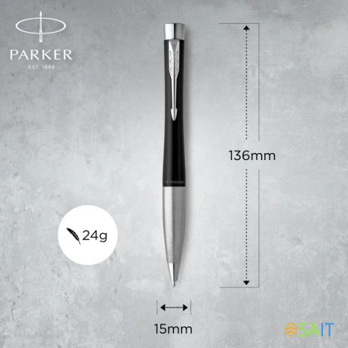 Ручка шариков. Parker Urban Core K314 (2143639) Muted Black CT M син. черн. подар.кор.