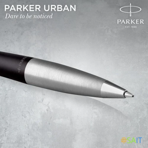 Ручка шариков. Parker Urban Core K314 (2143639) Muted Black CT M син. черн. подар.кор.