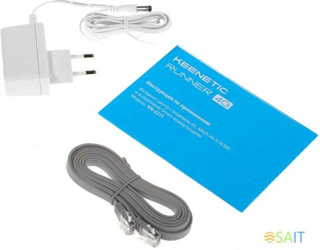Роутер беспроводной Keenetic Runner 4G (KN-2211) N300 10/100BASE-TX/4G cat.4 белый