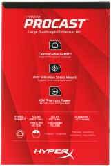Микрофон проводной HyperX ProCast Microphone 3м черный