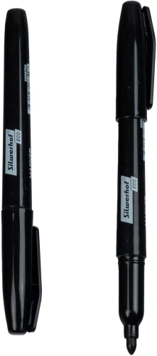 Маркер перманентный Silwerhof Eco пулевидный пиш. наконечник 1мм черный