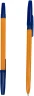 Ручка шариков. Silwerhof Eco желтый/синий d=1мм син. черн. сменный стержень стреловидный пиш. наконечник линия 0.7мм шестигр. без инд. Маркировки