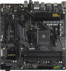 Материнская плата Gigabyte B550M DS3H AC R2 Soc-AM4 AMD B550 4xDDR4 mATX AC`97 8ch(7.1) GbLAN RAID+HDMI+DP