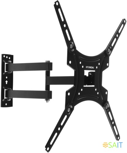 Кронштейн для телевизора Hyundai GL-N3 черный 20"-65" макс.25кг настенный поворотно-выдвижной и наклонный