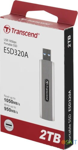 Накопитель SSD Transcend USB 3.1 2TB TS2TESD320A ESD320A 1.8" серый