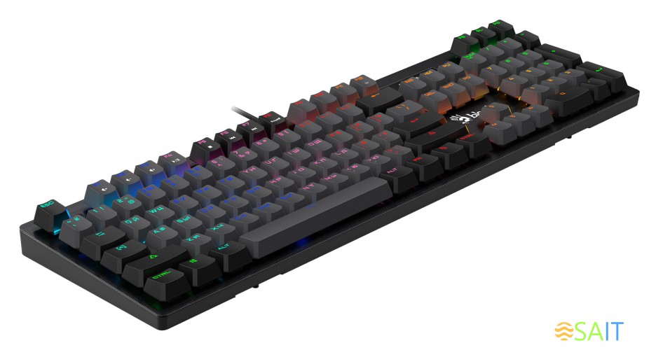 Клавиатура A4Tech Bloody B820R Dual Color механическая черный/серый USB for gamer LED (B820R GREY (BLUE SWITCH))