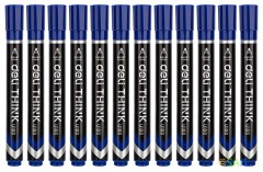 Маркер перманентный Deli EU10030 Think круглый пиш. наконечник 1.5мм синий