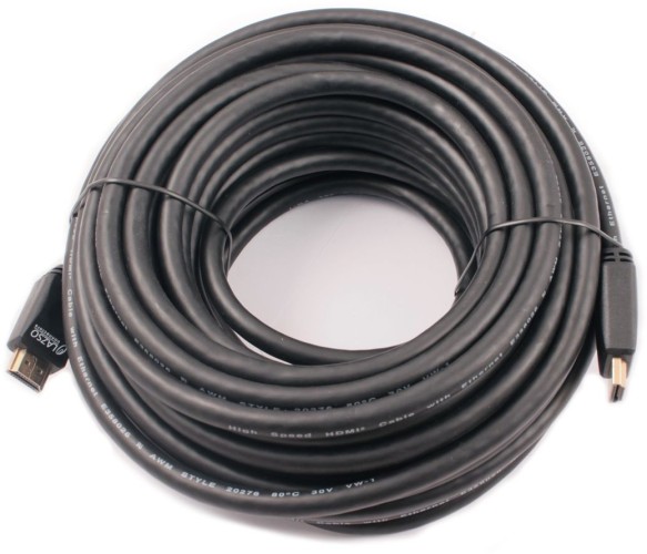 Кабель аудио-видео LAZSO WH-111 HDMI (m)/HDMI (m) 15м. позолоч.конт. черный (WH-111(15M))