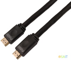 Кабель аудио-видео LAZSO WH-111 HDMI (m)/HDMI (m) 15м. позолоч.конт. черный (WH-111(15M))