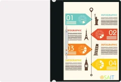 Папка-скоросшиватель Silwerhof Eco A4 прозрач.верх.лист пластик черный 0.11/0.13