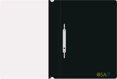 Папка-скоросшиватель Silwerhof Eco A4 прозрач.верх.лист пластик черный 0.11/0.13