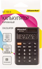 Калькулятор карманный Silwerhof SH-100-8 черный 8-разр.