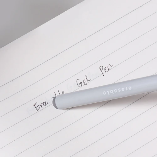 Ручка гелев. Deli (EG274-BK) ассорти d=0.5мм черн. черн. кор.карт. кругл. резин. манжета стираемая