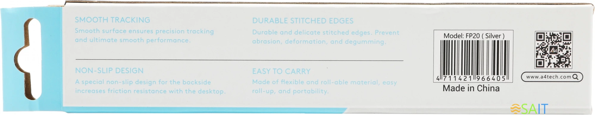 Коврик для мыши A4Tech FStyler FP20 Мини серый 250x200x2мм (FP20 SILVER)