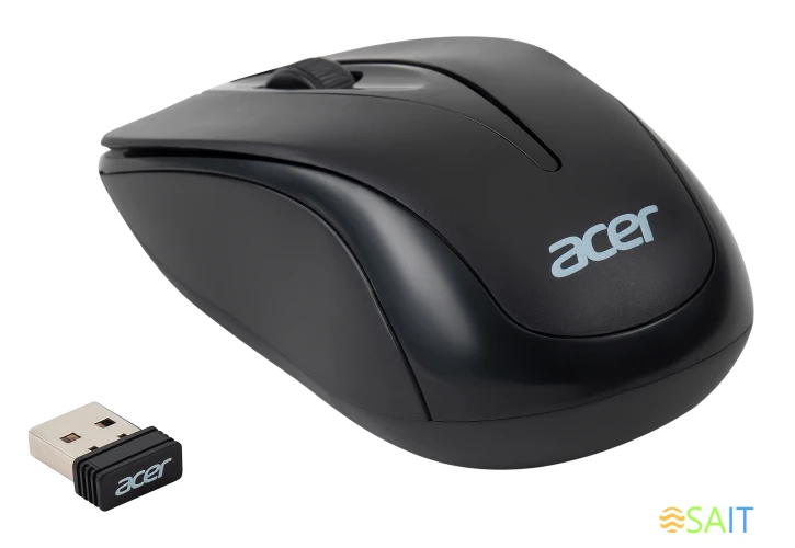 Мышь Acer OMR131 черный оптическая 1000dpi беспров. USB для ноутбука 2but (ZL.MCEEE.01E)