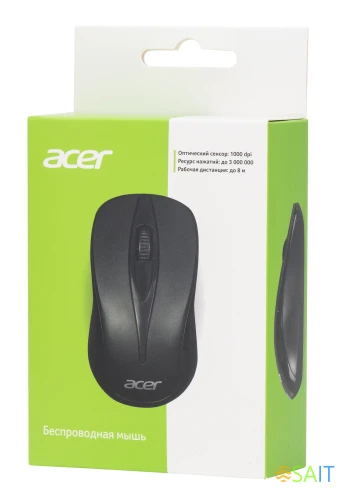 Мышь Acer OMR131 черный оптическая 1000dpi беспров. USB для ноутбука 2but (ZL.MCEEE.01E)