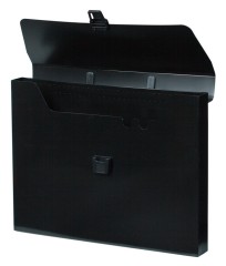 Портфель Бюрократ DeLuxe DLPP01BLCK 1 отдел. A4 пластик 0.7мм черный