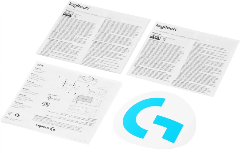 Клавиатура Logitech G715 TKL механическая белый USB беспроводная BT/Radio Multimedia for gamer LED (подставка для запястий) (920-010464)