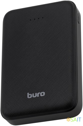 Мобильный аккумулятор Buro T4-10000 10000mAh 10W 2A 2xUSB-A черный (T4-10000-BK)