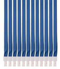 Шнур для пропуска Deli 8352blue 45х1см нейлон синий (упак.:12шт) пластиковый пакет